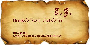 Benkóczi Zalán névjegykártya
