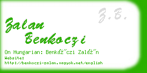 zalan benkoczi business card